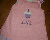 Sweet pink and purple cupcake dress