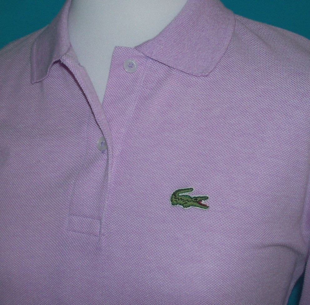 Izod Lacoste Lilac Alligator Logo Polo Shirt by catsandcrickets