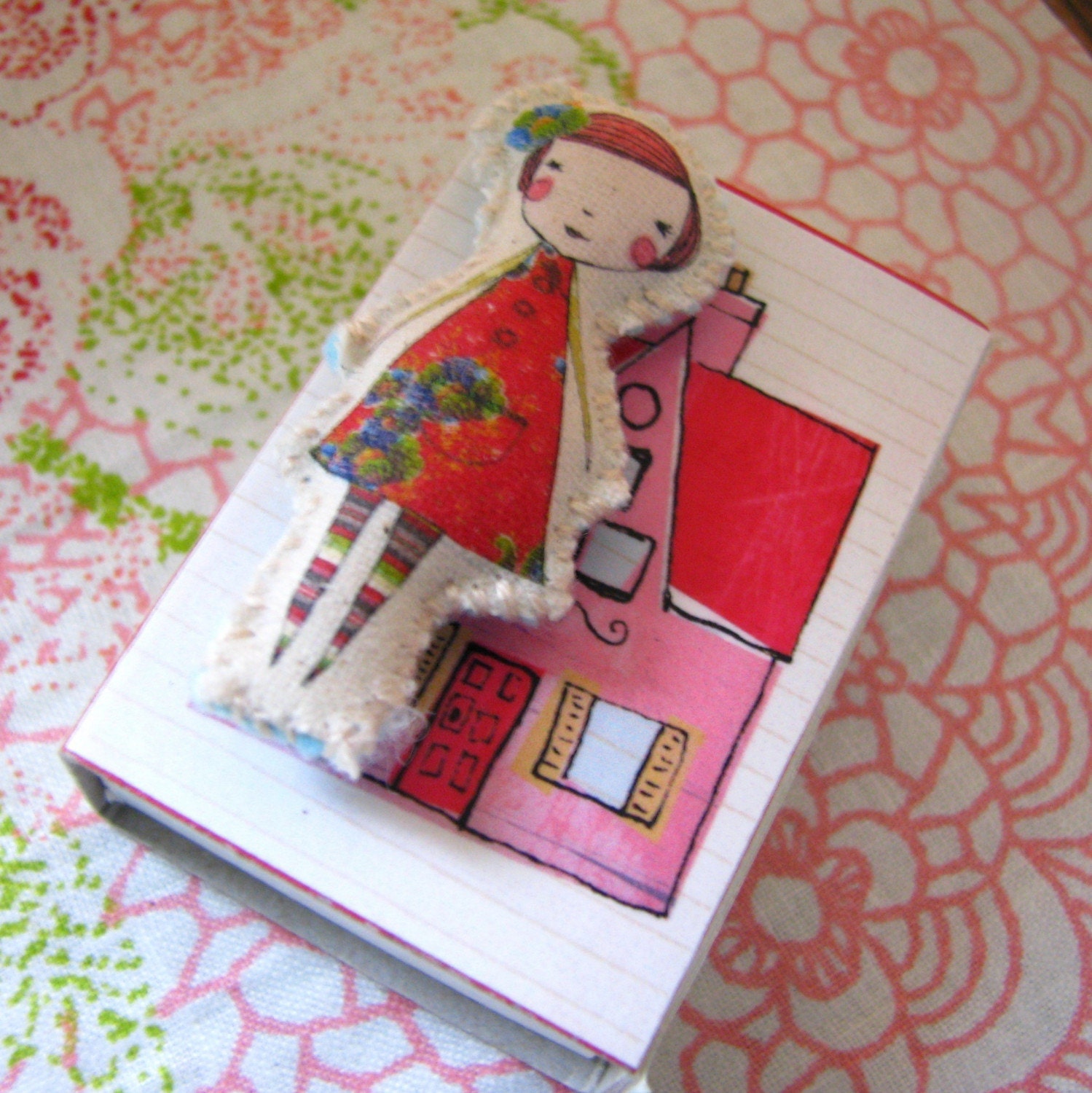 Mini camille doll in her little house