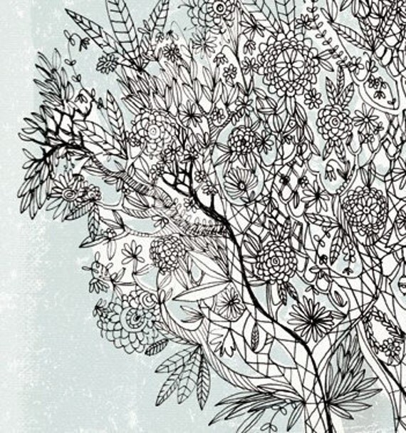 oak tree art print 7x10