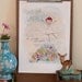 she climbs fine art print - a Sweet William illustration on archival paper.