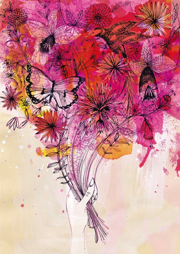 Grateful 7.5 x11 archival art print