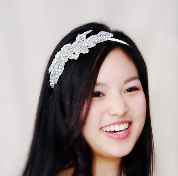 Flapper Inspired Large Rhinestone Hairband