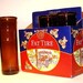 Six Pack Set of Recycled Fat Tire Beer Bottle Drinking Glass Cups