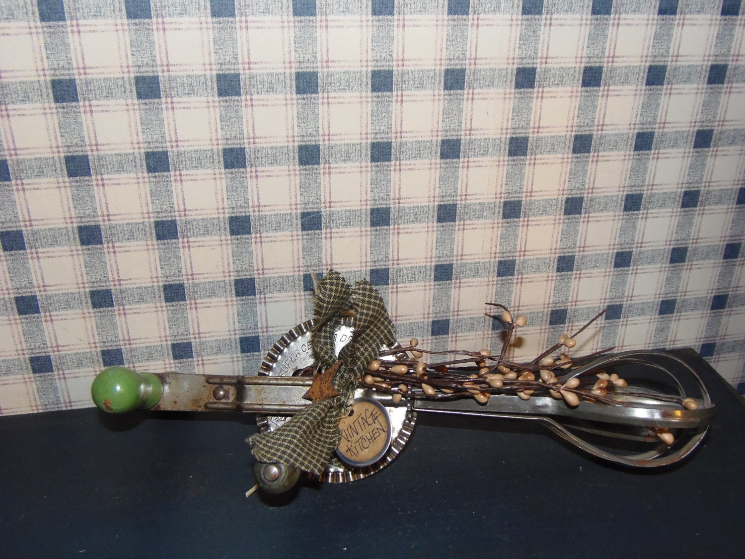 Primitive Green Kitchen Untensil