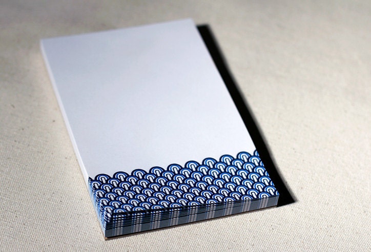 SALE - Letterpress Scratch Pad - Oxford. 100 percent PCW paper, SP9071