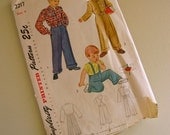 SALE :) simplicity vintage pattern 2217 boys lumber jacket and long trousers -- size 4