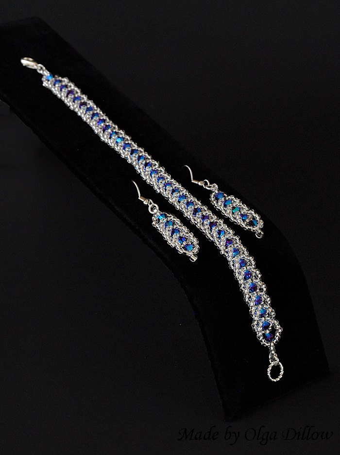 Wedding or Evening Bracelet and Earring