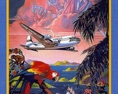 Caribbean Travel Poster Refrigerator Magnet - FREE US SHIPPING