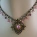 Sparkling Pink Victorian Filigree Necklace