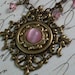 Sparkling Pink Victorian Filigree Necklace