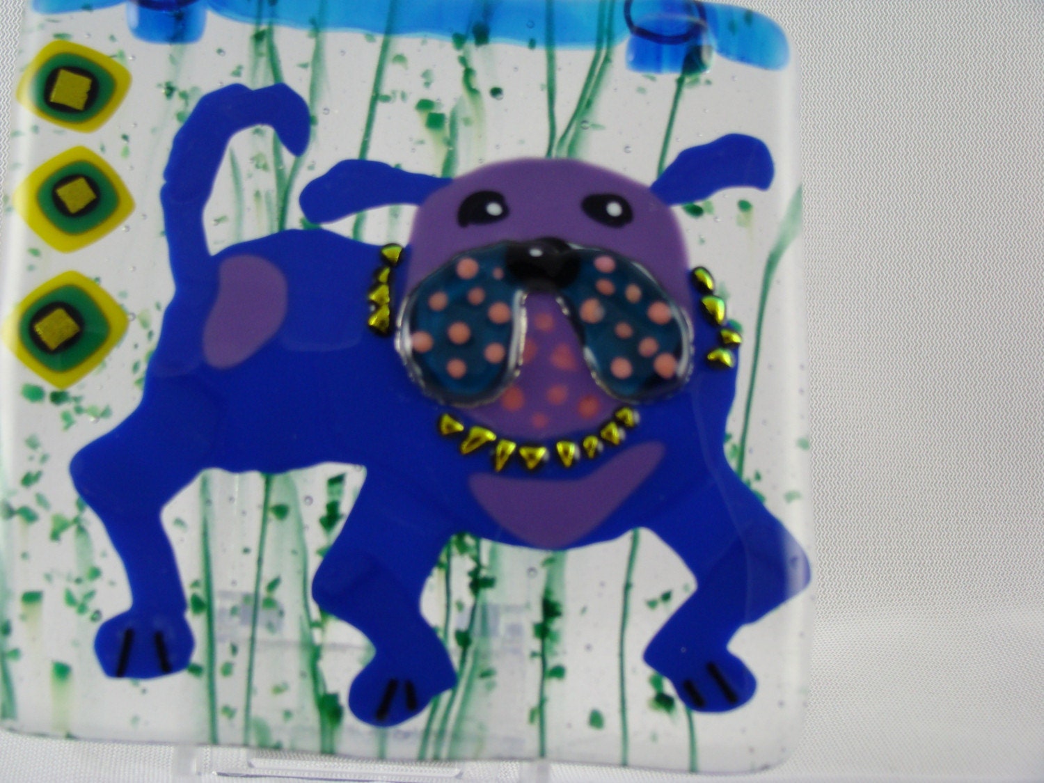 SALE  Fused Glass Bulldog