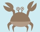 Nursery Wall Art 'Under the Sea -Crab' 6x6 Square Print