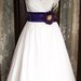 Peacock n Amethyst Vintage Beauty Bridal Sash/Belt CRBoggs Original