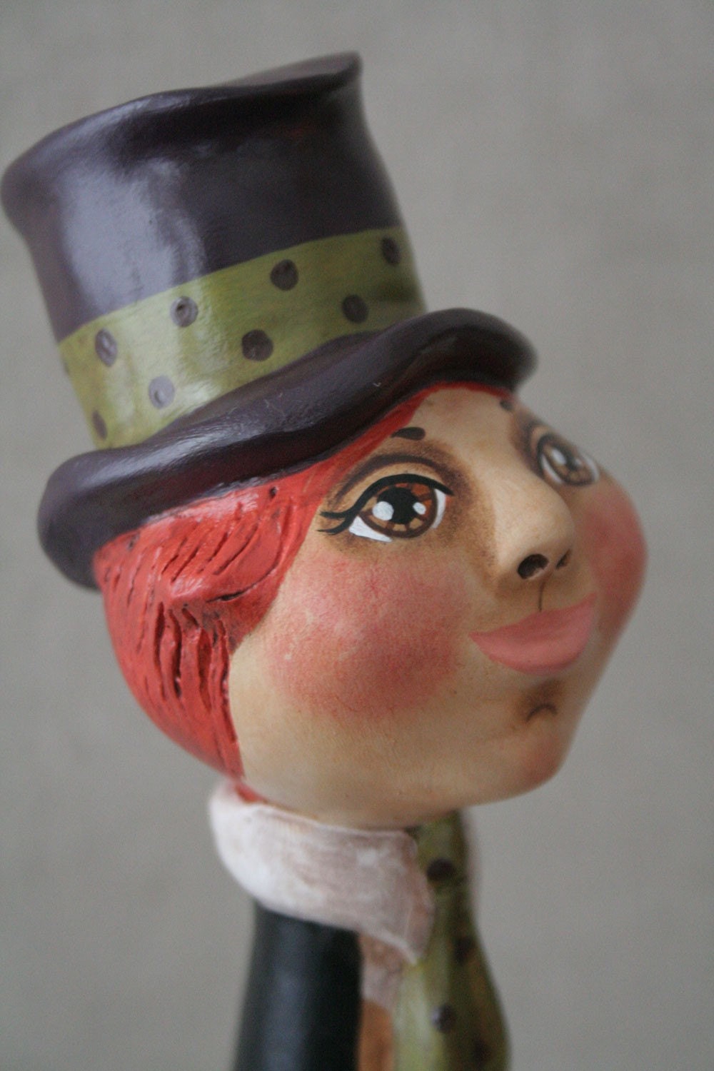 Mad Hatter - Alice in Wonderland - Primitive Folk Art Doll - OOAK