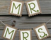 Mr. and Mrs. Chair Signs - Kraft and Fern Green