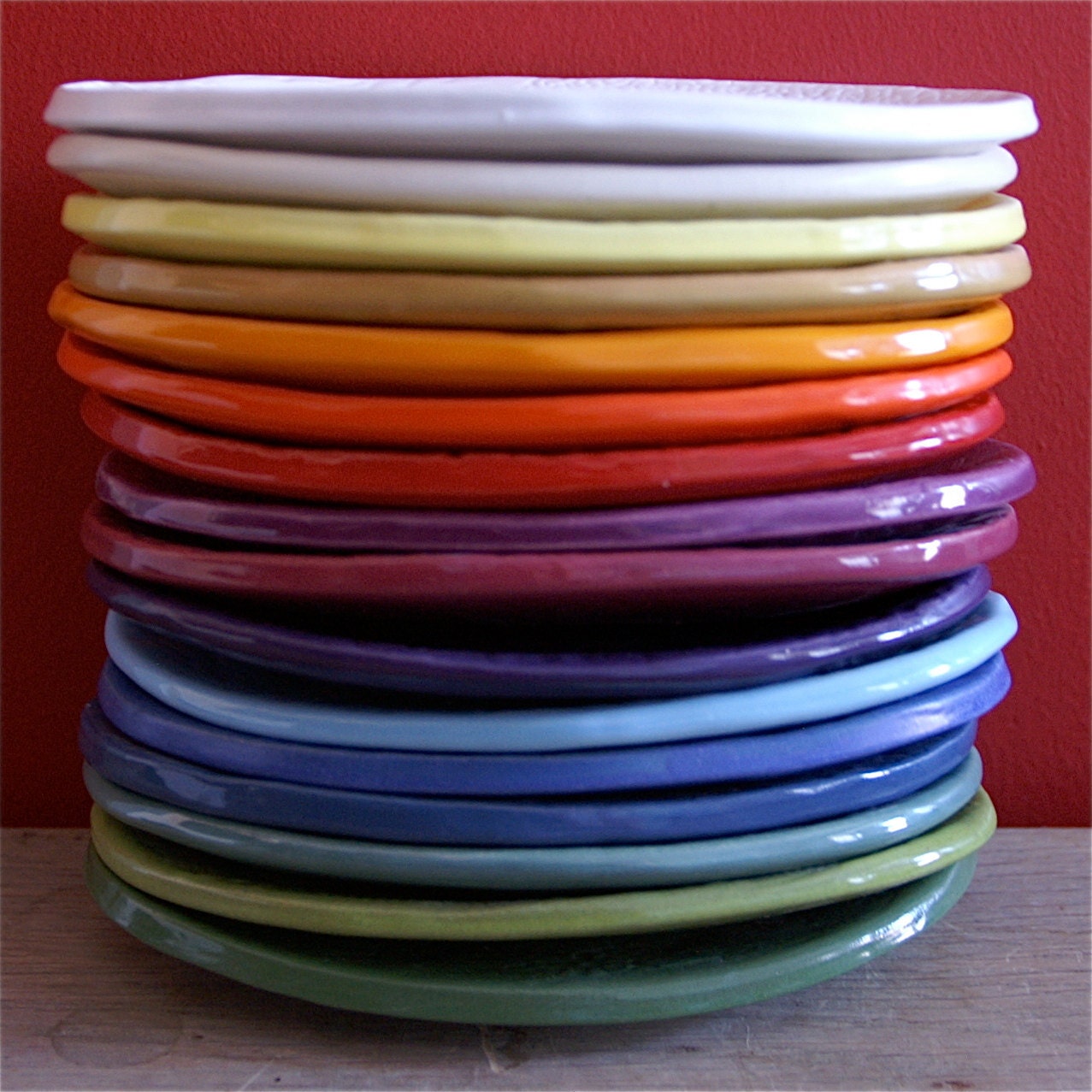 SALE: Orange Tapas Croutons - small oval dish - ceramic - Wobbly Plates Series
