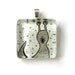 Black and White Slug - Square Glass Art Pendant
