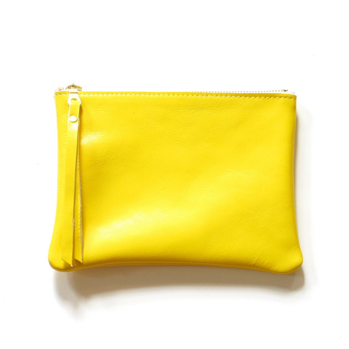 eight inch wallet clutch pouch - yellow