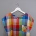 vintage CHECKERED plaid colorful shirt M L