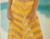 Crochet Pattern ---------------------------Sexy Yellow Bikini with Skirt Cover