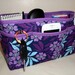 Quilted Large Purse Organizer Insert With 4" Depth Enclosed Bottom - Purple and Navy