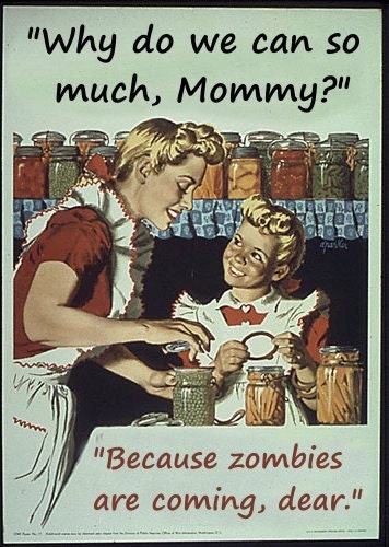 Zombie Food Preparedness DIY tote bag purse 01