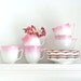 pink P.K. Silesia antique tea cup set