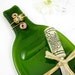 Wine Bottle Cheese Tray - Green Wine Bottle Platter - Recycled and Eco Friendly