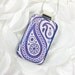 Purple and White Paisley Dichroic Glass Pendant