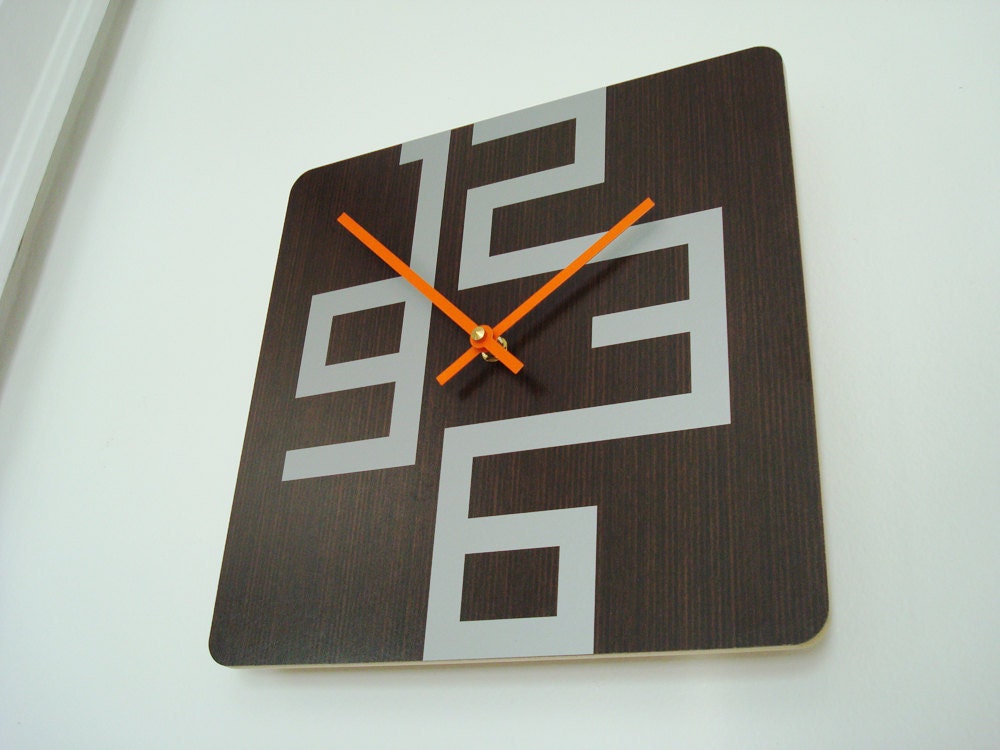 10in Cornell Dark Modern Wall Clock