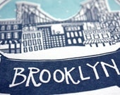 Brooklyn Snowglobe Letterpress Print