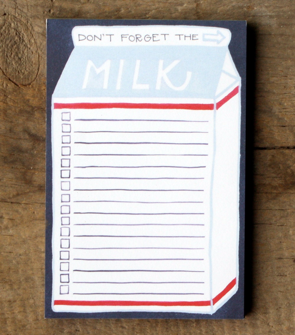 Forget The Milk notepad