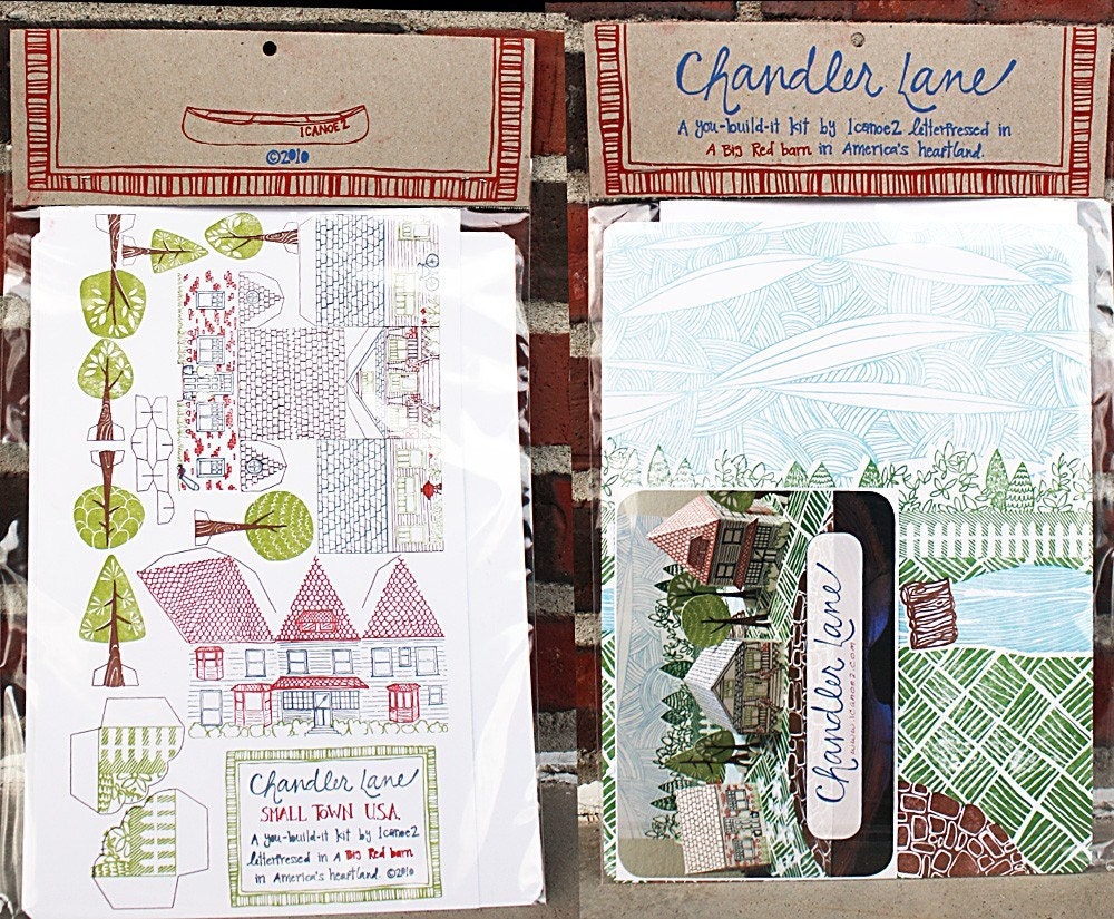 Letterpress Paper House Kit--Chandler Lane