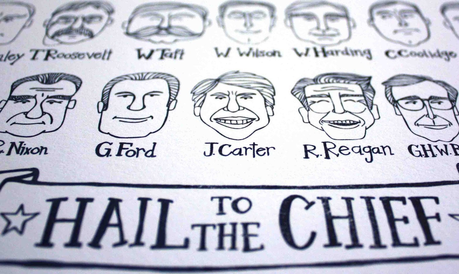 Hail to the Chief Letterpress Print