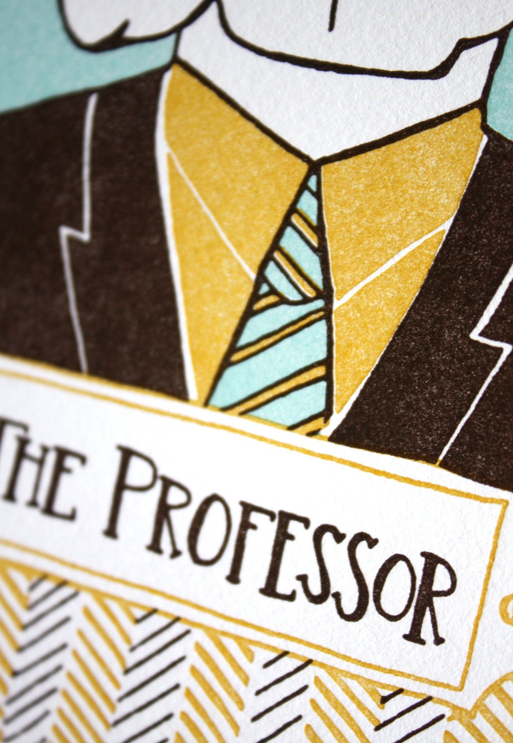 The Professor Letterpress Print