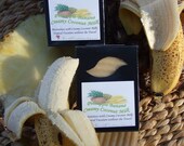 PINEAPPLE BANANA Creamy COCONUT Milk Handmade Soap Bar with Liquid Coconut Milk Added