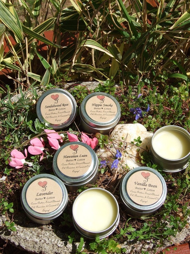 BEESWAX  BUTTER LOTION / Solid Perfume  with Cocoa Butter Sweet Almond and Coconut Oils