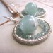 LUNA aquamarine sterling silver wire wrap earrings