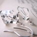 Vintage Swarovski crystal drop earrings sterling silver