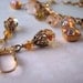 Topaz charm bracelet golden autumn berries