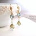 spring jewelry Baby Blue earrings with vintage aqua pastel art glass