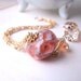 Coral Reef lampwork crystal gold filled chain bracelet