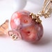 Coral Reef lampwork crystal gold filled chain bracelet