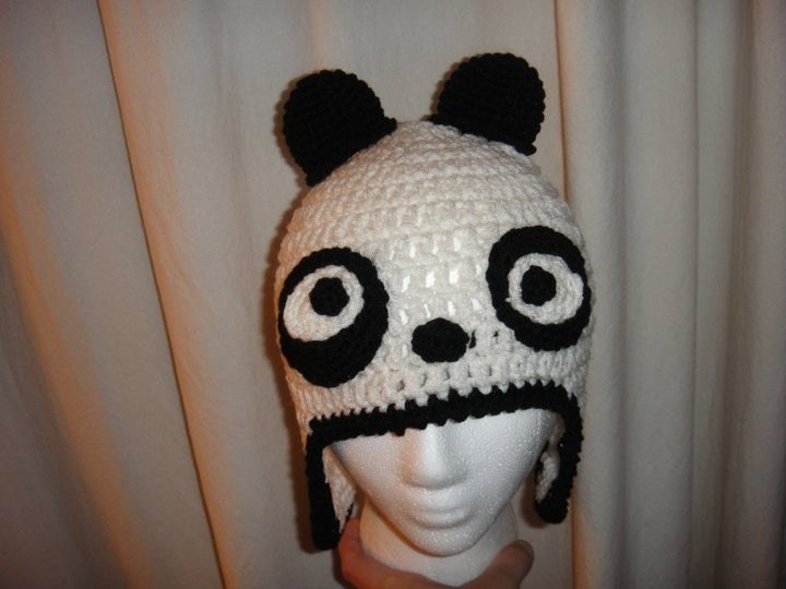 Crochet Panda Beanie