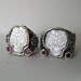 Day of the Dead Sugar Skulls Rings His and Hers Wedding Set R053