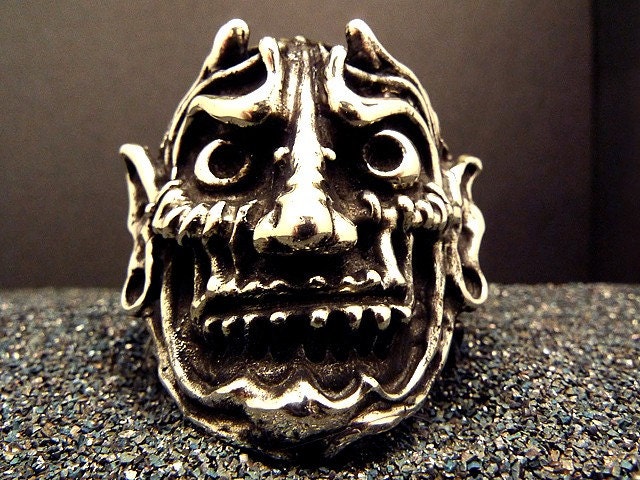 Sinister Ring inspired by Ritual Monk Skulls from Tibet RXVrings.com