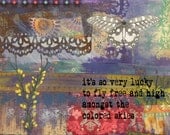 Colored Skies, Collage, Print, Wall Art, Inspirational