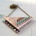 Hand painted geometric necklace. Colors. Triangles