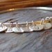 family charm............fine silver hand stamped initial bangle bracelet